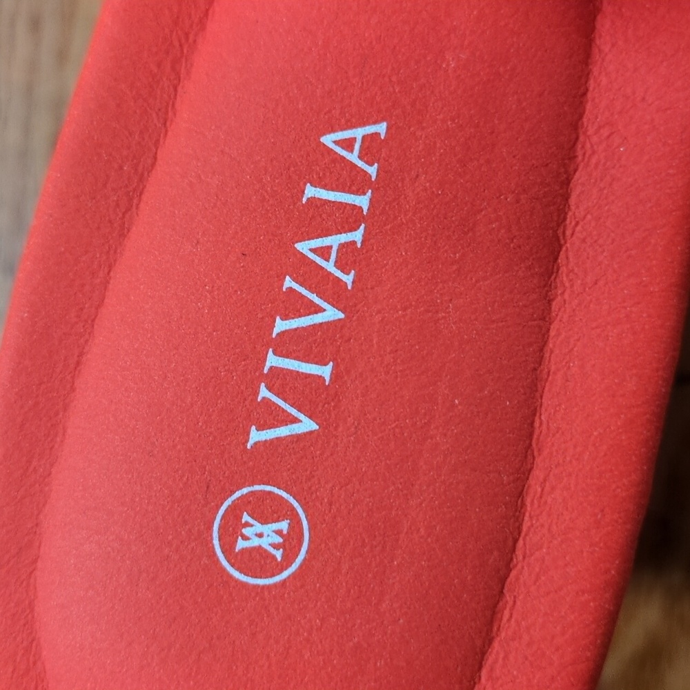 Vivaia Sammy Adjustable Strap Wedge Sandal Citrus Orange Size 42 - Picture 5 of 13
